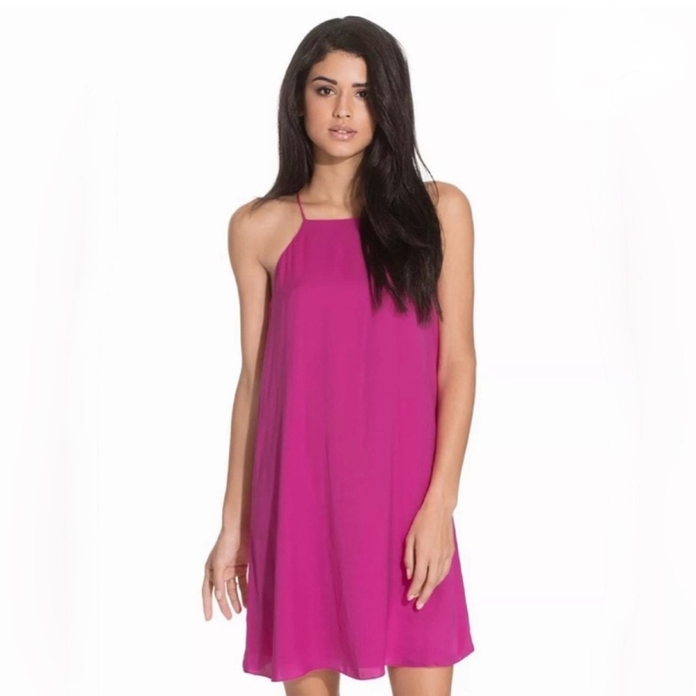 Polo Ralph Lauren Hot Pink Dress Size 10 Silky Cocktail Shift Dress